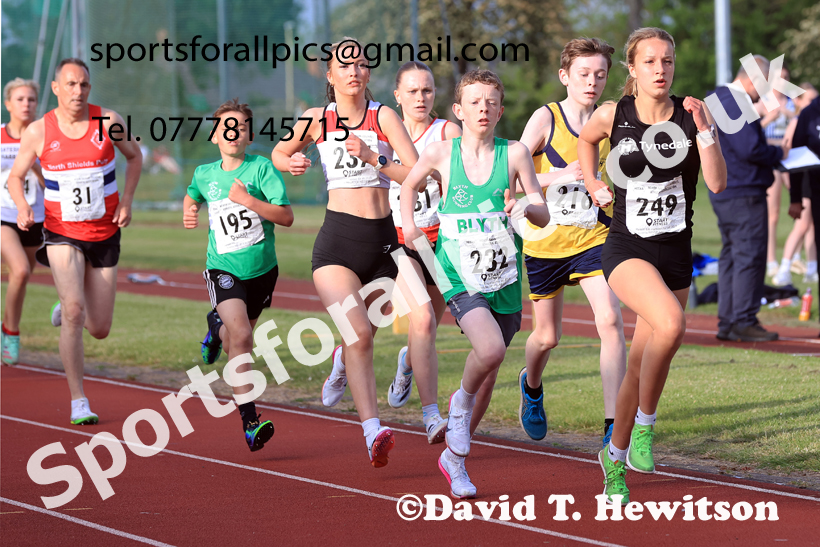 Jimmy Hedley 800 metres, 2026 NEGP 2, Monkton Stadium, Wednesday, May 27th. Photo: David T. Hewitson/Sports for All Pics
